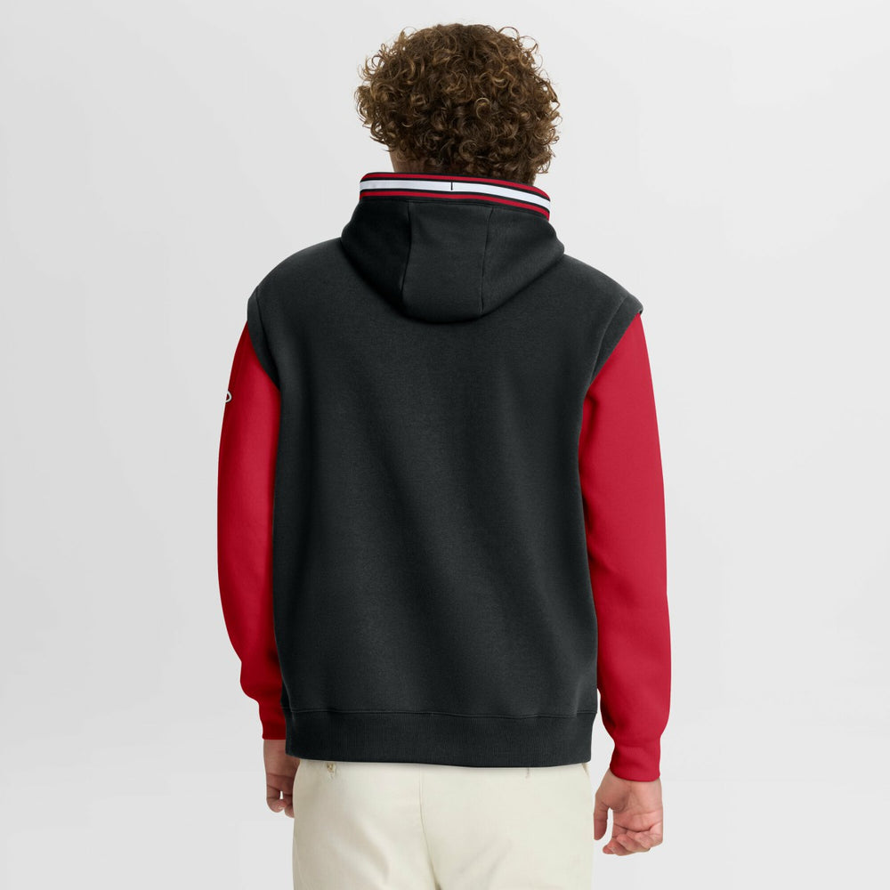 Black/Red Miami Heat Half Court Shot Clock Fastbreak Hoodie | NBA