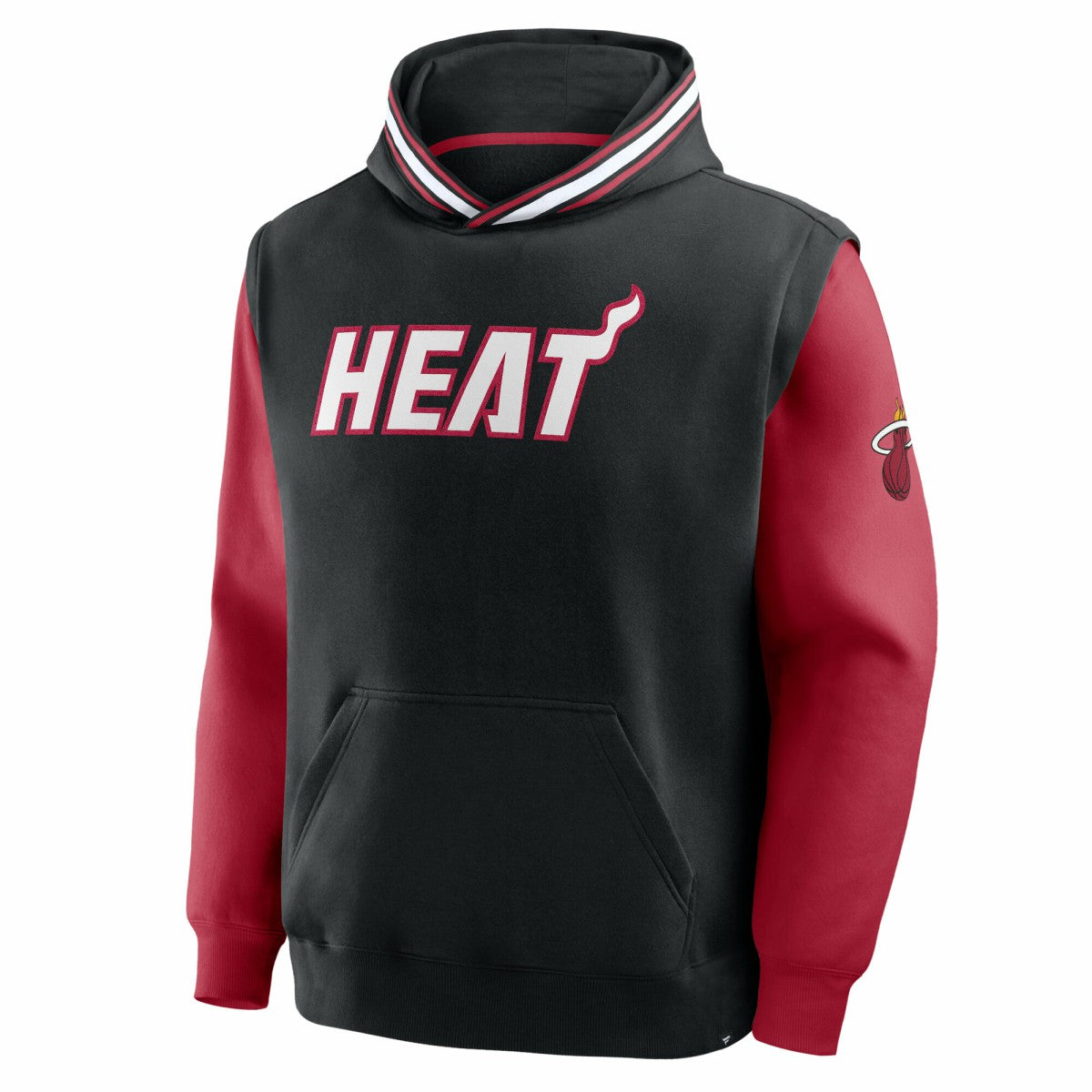 Black/Red Miami Heat Half Court Shot Clock Fastbreak Hoodie | NBA