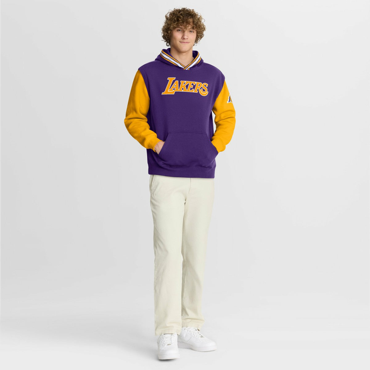 Purple/Gold Los Angeles Lakers Half Court Shot Clock Fastbreak Hoodie | NBA