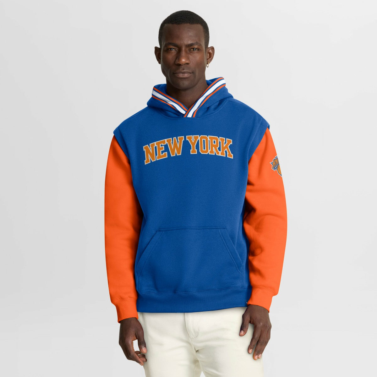 Blue/Orange New York Knicks Half Court Shot Clock Fastbreak Hoodie | NBA