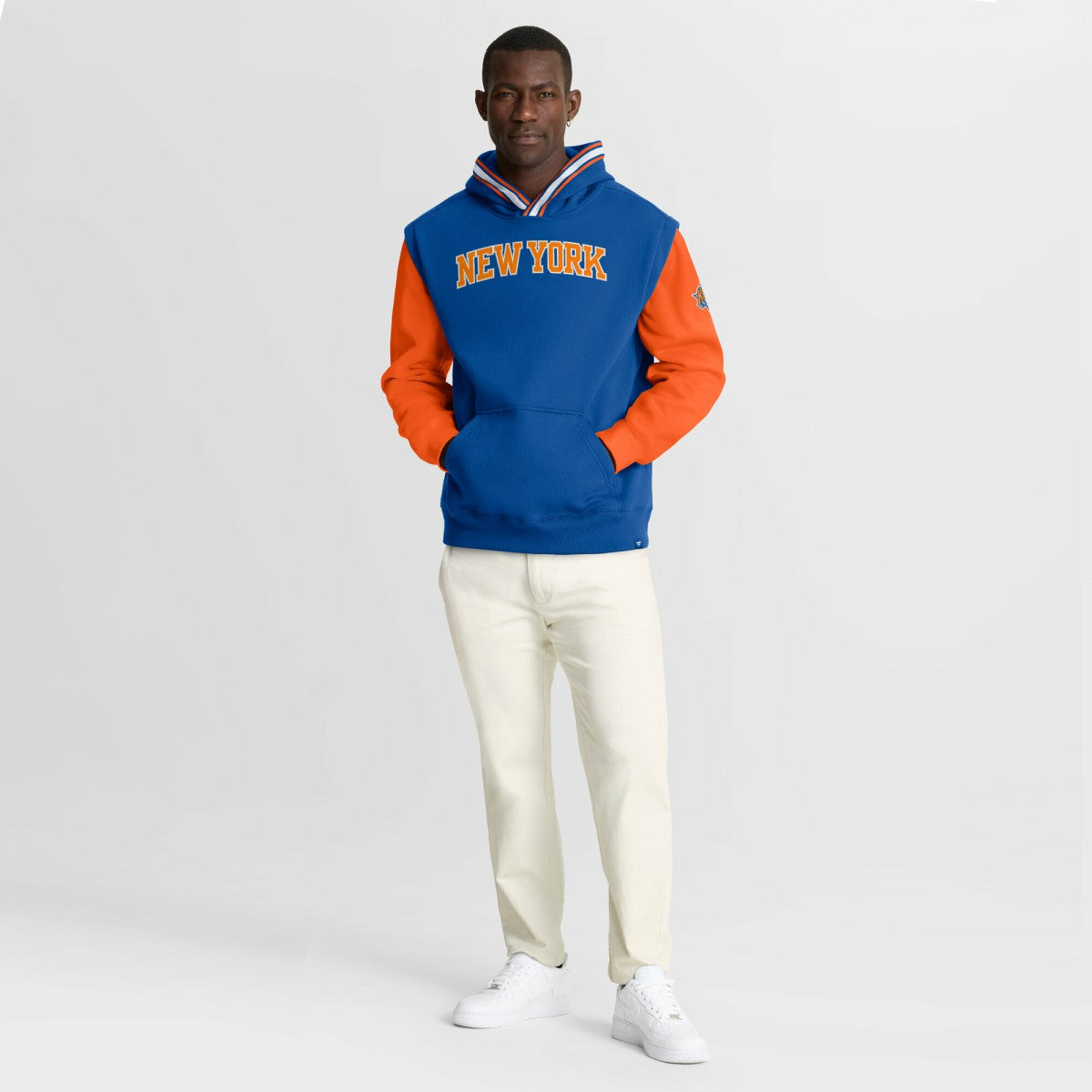 Blue/Orange New York Knicks Half Court Shot Clock Fastbreak Hoodie | NBA