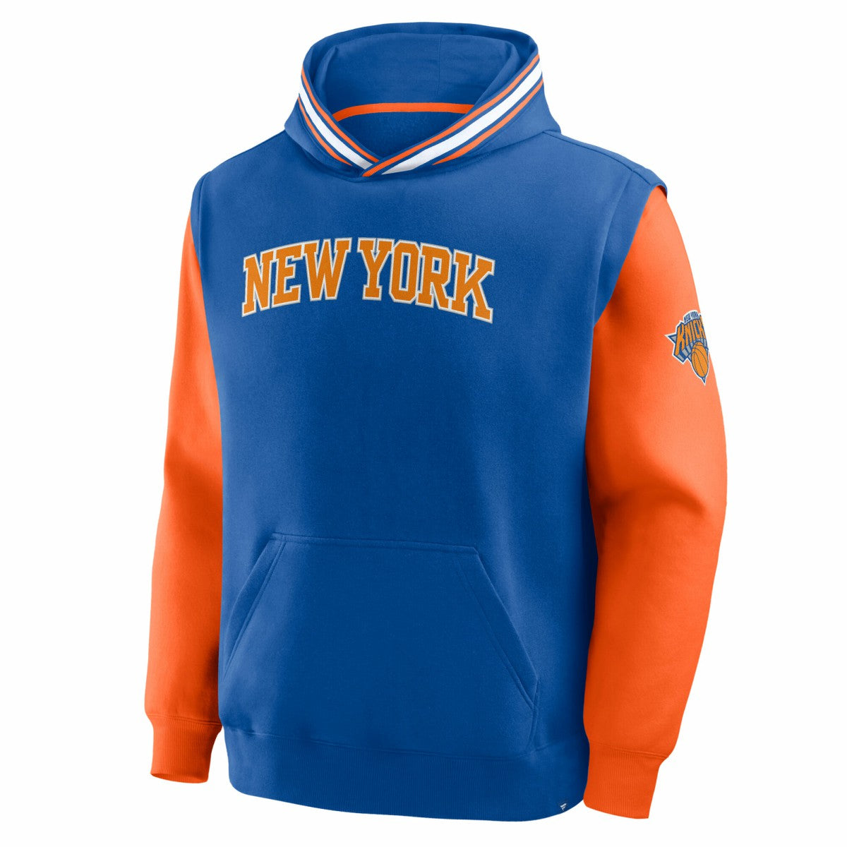 Blue/Orange New York Knicks Half Court Shot Clock Fastbreak Hoodie | NBA