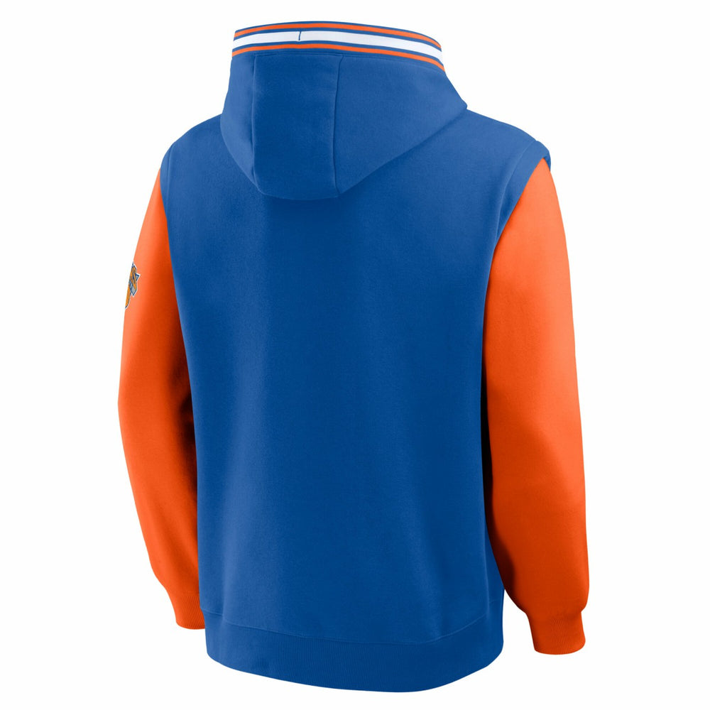 Blue/Orange New York Knicks Half Court Shot Clock Fastbreak Hoodie | NBA