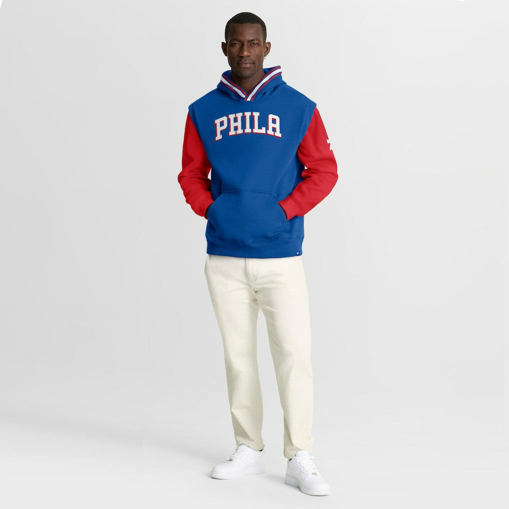 Royal/Red Philadelphia 76ers Half Court Shot Clock Fastbreak Hoodie | NBA
