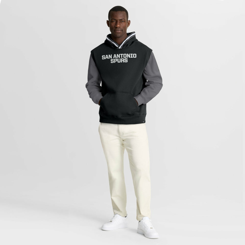 Black/Gray San Antonio Spurs Half Court Shot Clock Fastbreak Hoodie | NBA