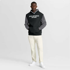 Black/Gray San Antonio Spurs Half Court Shot Clock Fastbreak Hoodie | NBA