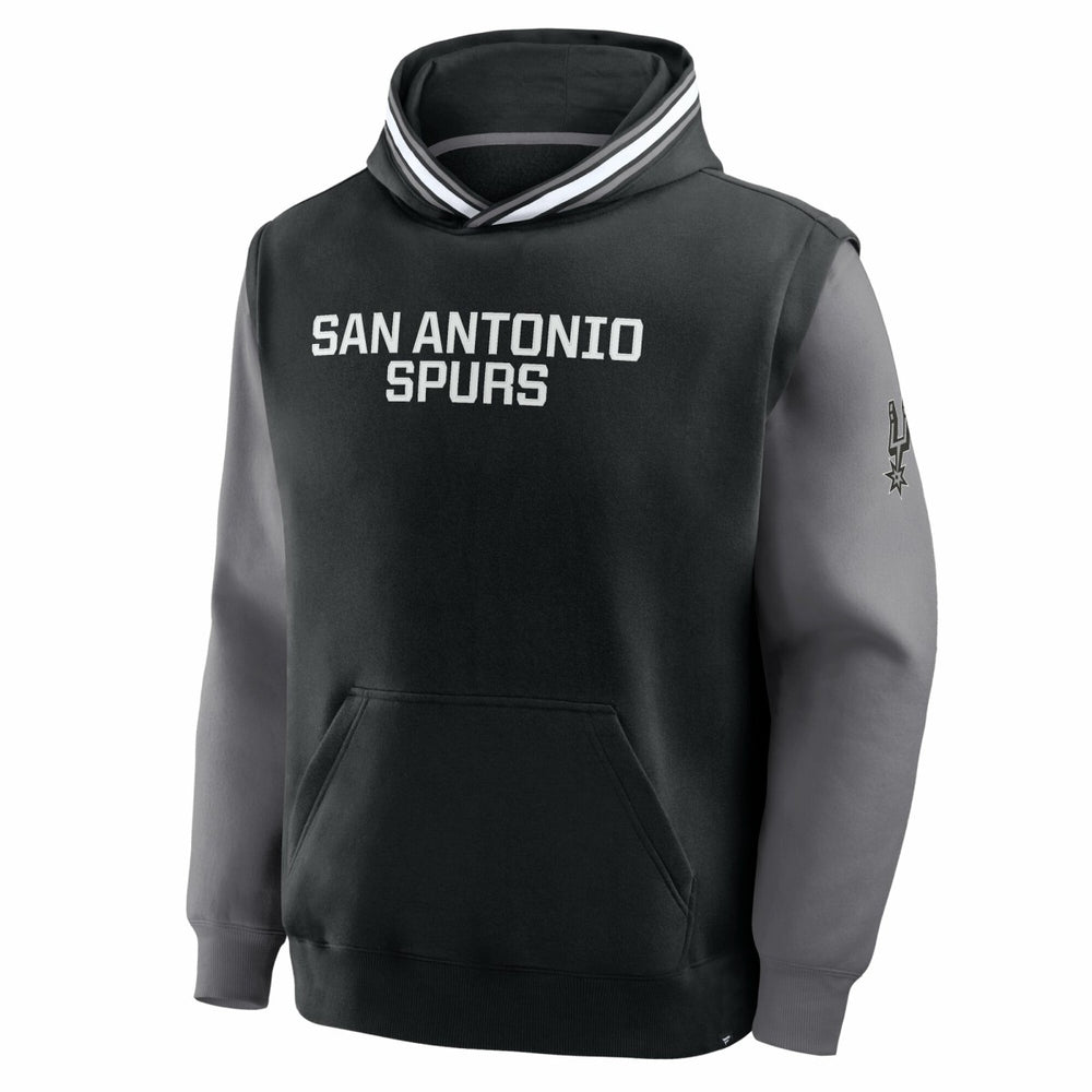 Black/Gray San Antonio Spurs Half Court Shot Clock Fastbreak Hoodie | NBA