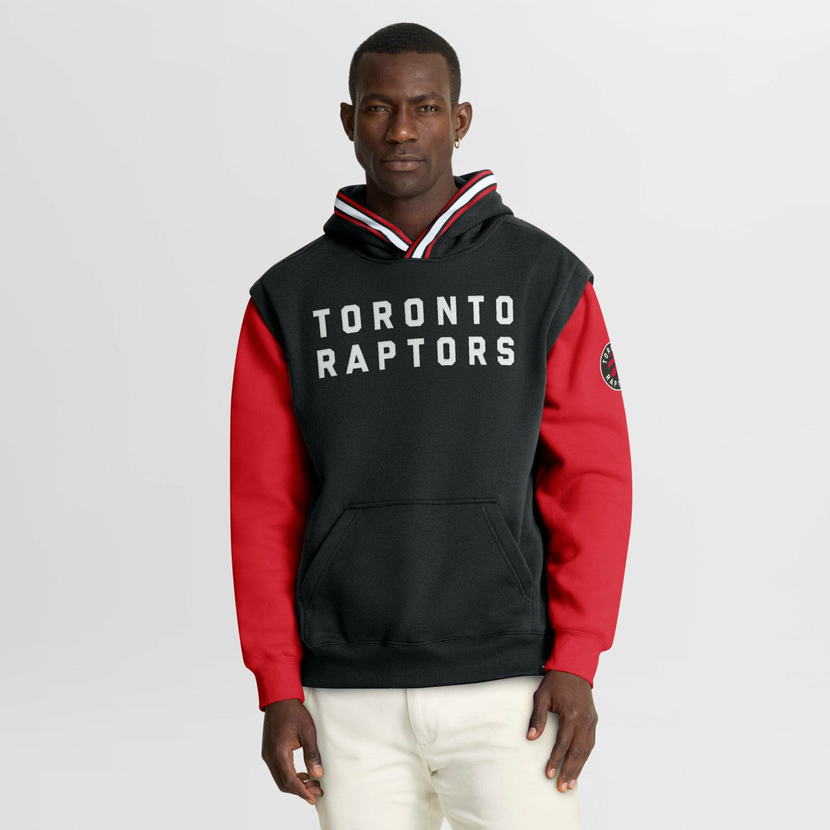 Black/Red Toronto Raptors Half Court Shot Clock Fastbreak Hoodie | NBA