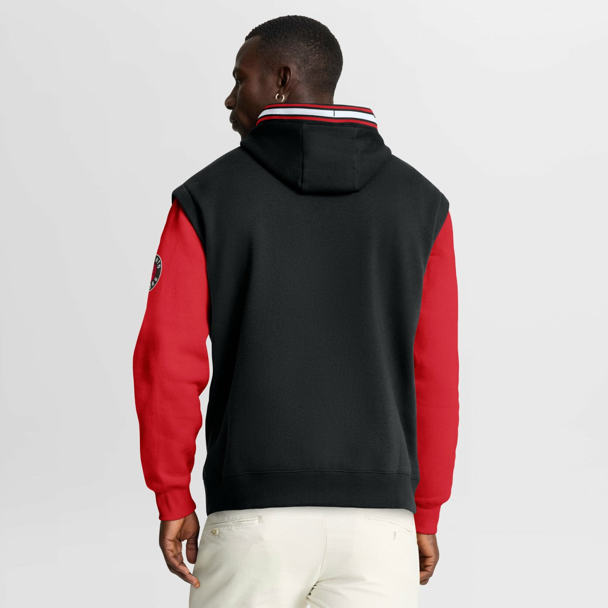 Black/Red Toronto Raptors Half Court Shot Clock Fastbreak Hoodie | NBA