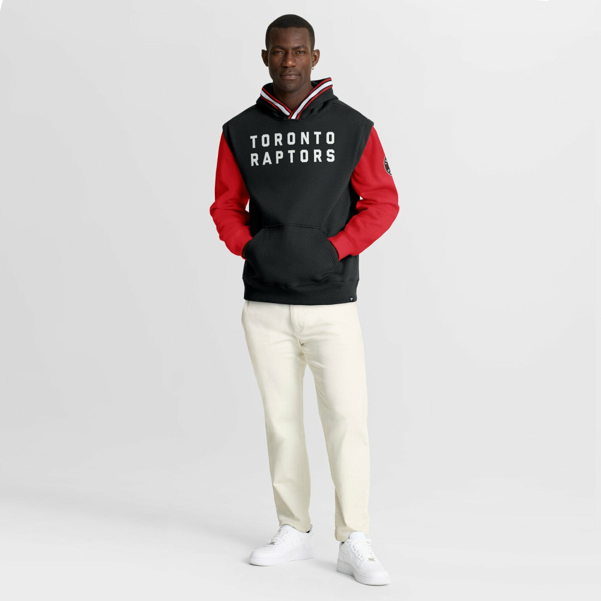 Black/Red Toronto Raptors Half Court Shot Clock Fastbreak Hoodie | NBA