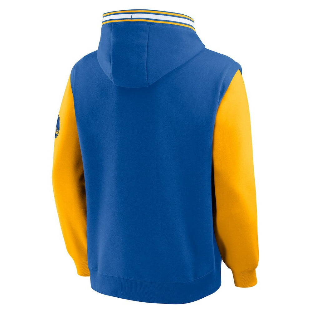 Royal/Gold Golden State Warriors Half Court Shot Clock Fastbreak Hoodie sale | NBA