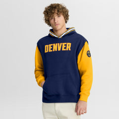 Navy/Gold Denver Nuggets Half Court Shot Clock Fastbreak Hoodie sale | NBA