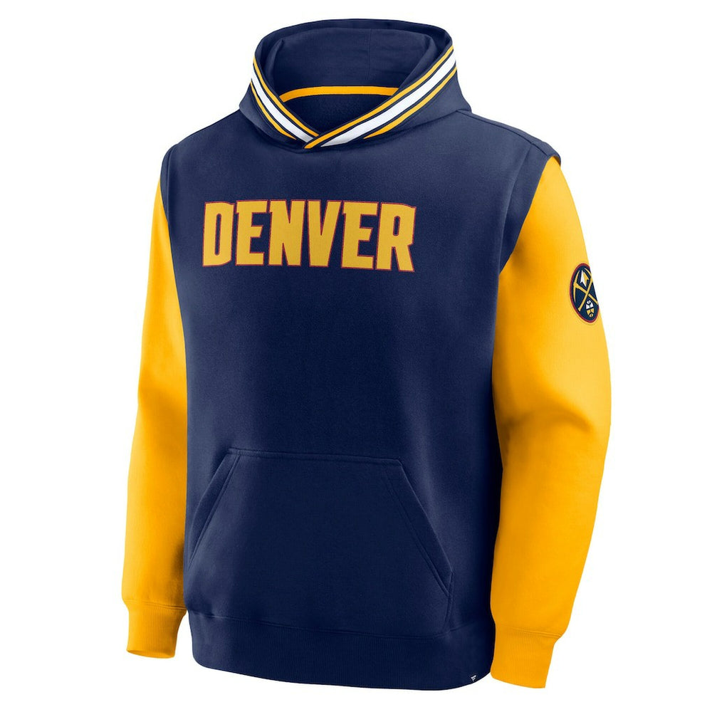 Navy/Gold Denver Nuggets Half Court Shot Clock Fastbreak Hoodie sale | NBA