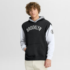 Black/White Brooklyn Nets Half Court Shot Clock Fastbreak Hoodie | NBA