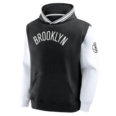 Black/White Brooklyn Nets Half Court Shot Clock Fastbreak Hoodie | NBA