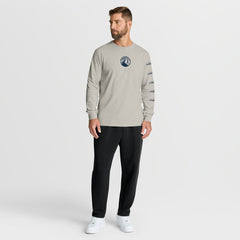 Cream Minnesota Timberwolves Crossover Collection Ball Screen Action Premium Long Sleeve T-Shirt | NBA