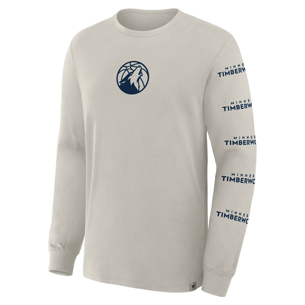 Cream Minnesota Timberwolves Crossover Collection Ball Screen Action Premium Long Sleeve T-Shirt | NBA