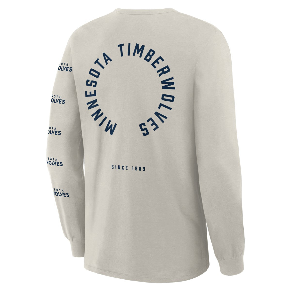 Cream Minnesota Timberwolves Crossover Collection Ball Screen Action Premium Long Sleeve T-Shirt | NBA