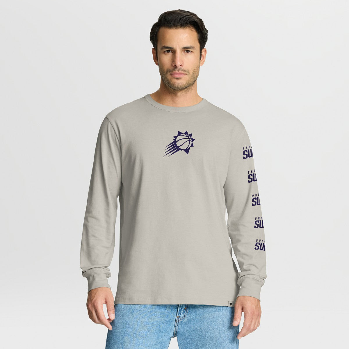 Cream Phoenix Suns Crossover Collection Ball Screen Action Premium Long Sleeve T-Shirt | NBA