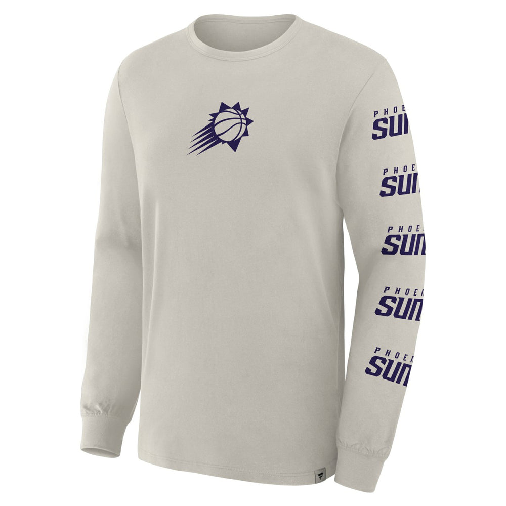 Cream Phoenix Suns Crossover Collection Ball Screen Action Premium Long Sleeve T-Shirt | NBA