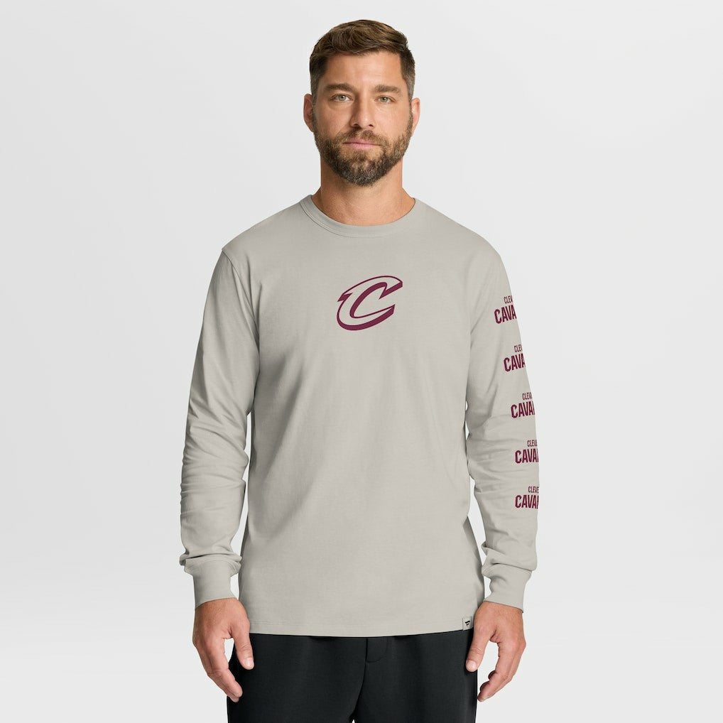 Cream Cleveland Cavaliers Crossover Collection Ball Screen Action Premium Long Sleeve T-Shirt sale | NBA