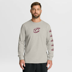 Cream Cleveland Cavaliers Crossover Collection Ball Screen Action Premium Long Sleeve T-Shirt sale | NBA