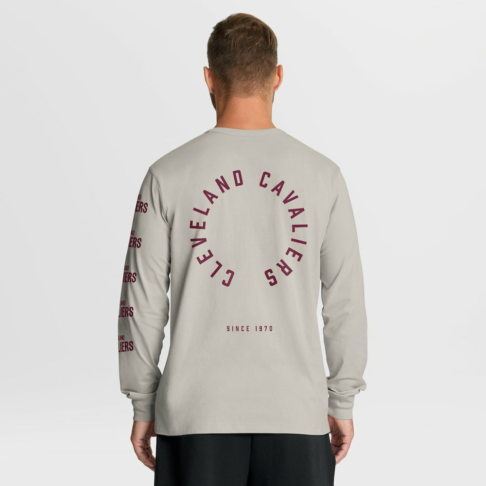 Cream Cleveland Cavaliers Crossover Collection Ball Screen Action Premium Long Sleeve T-Shirt sale | NBA