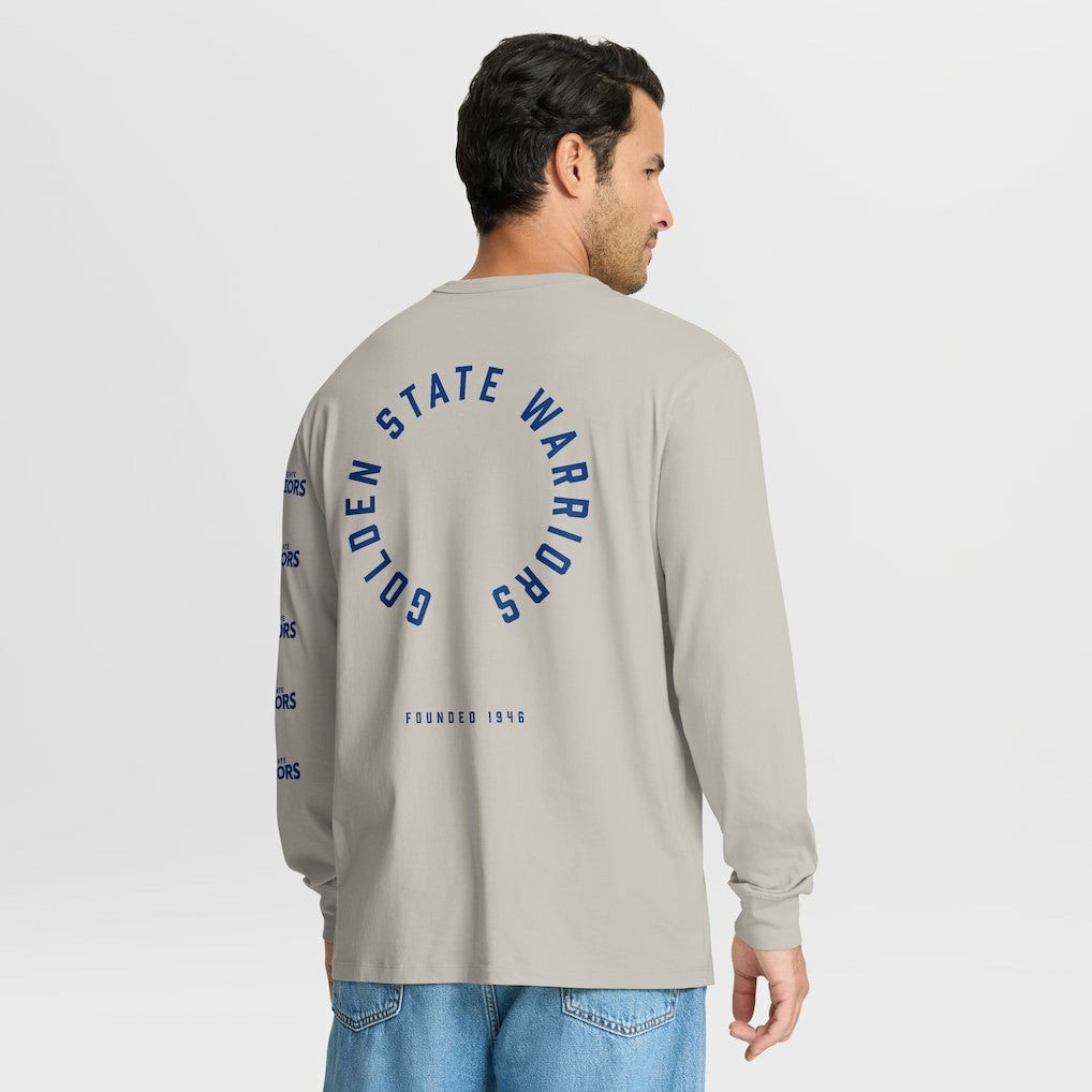 Cream Golden State Warriors Crossover Collection Ball Screen Action Premium Long Sleeve T-Shirt sale | NBA
