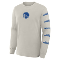 Cream Golden State Warriors Crossover Collection Ball Screen Action Premium Long Sleeve T-Shirt sale | NBA