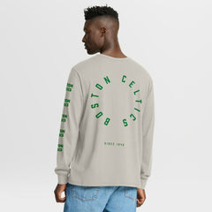 Cream Boston Celtics Crossover Collection Ball Screen Action Premium Long Sleeve T-Shirt | NBA