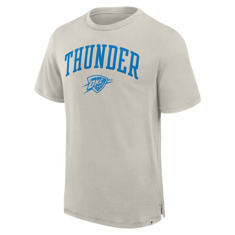 Cream Oklahoma City Thunder Crossover Collection Pull Up Jumper Shot Premium T-Shirt | NBA