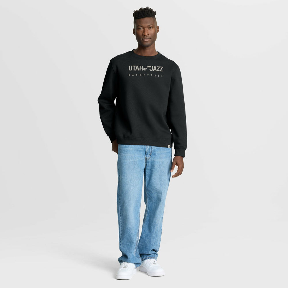 Black Utah Jazz Crossover Collection Defensive Rotation Drill Premium Pullover Sweatshirt | NBA