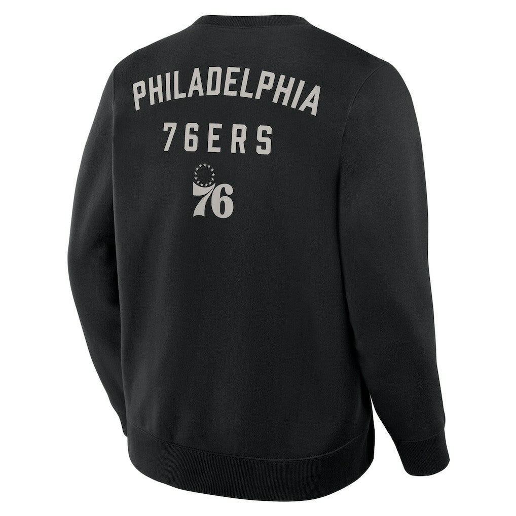Black Philadelphia 76ers Crossover Collection Defensive Rotation Drill Premium Pullover Sweatshirt | NBA