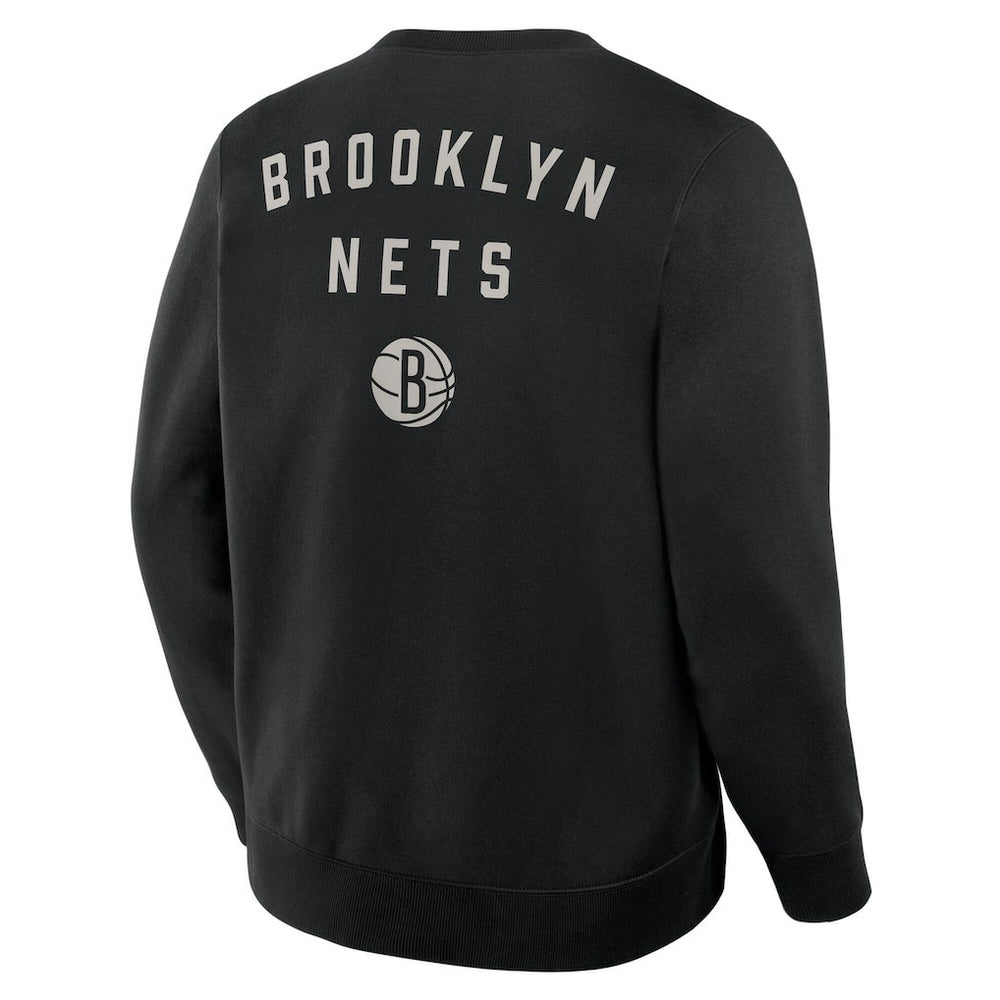 Black Brooklyn Nets Crossover Collection Defensive Rotation Drill Premium Pullover Sweatshirt | NBA