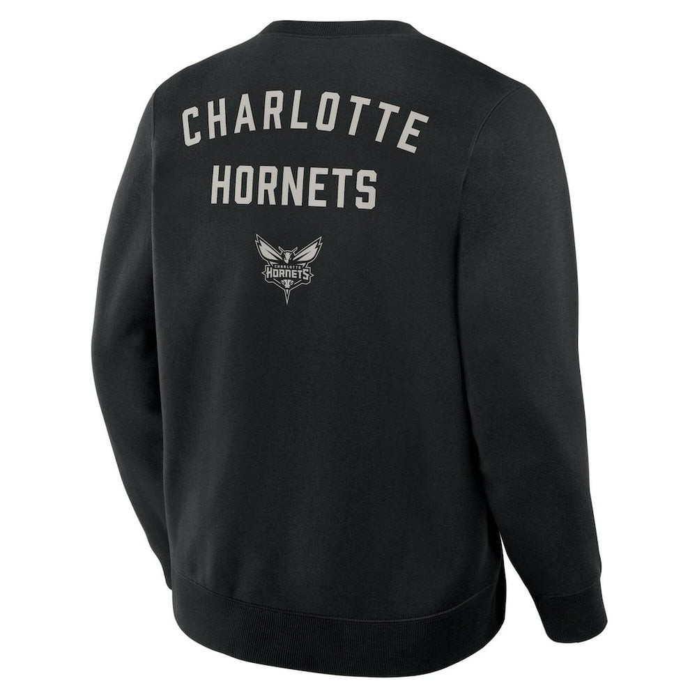 Black Charlotte Hornets Crossover Collection Defensive Rotation Drill Premium Pullover Sweatshirt | NBA