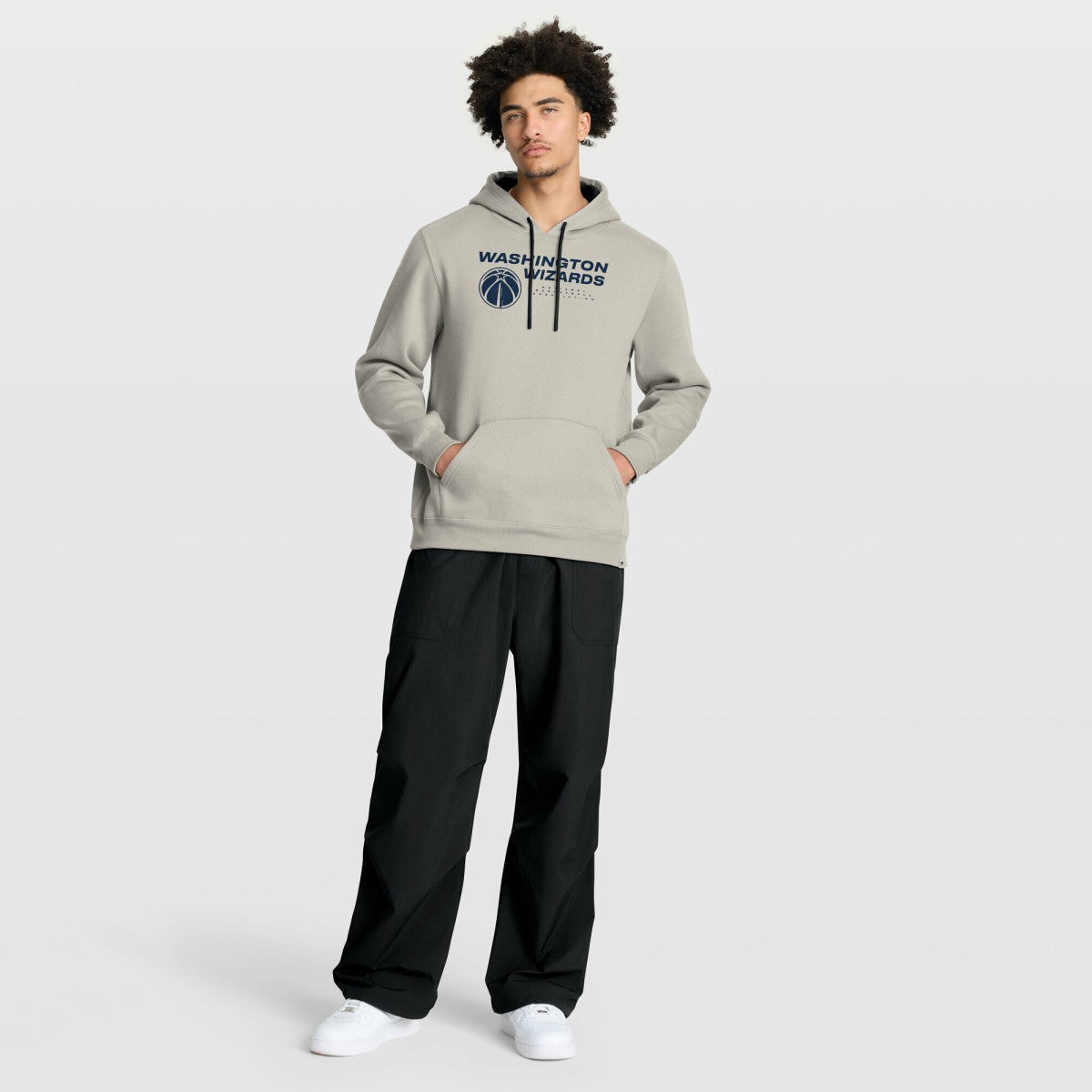 Off White Washington Wizards Crossover Collection Blocked Shot Premium Pullover Hoodie | NBA