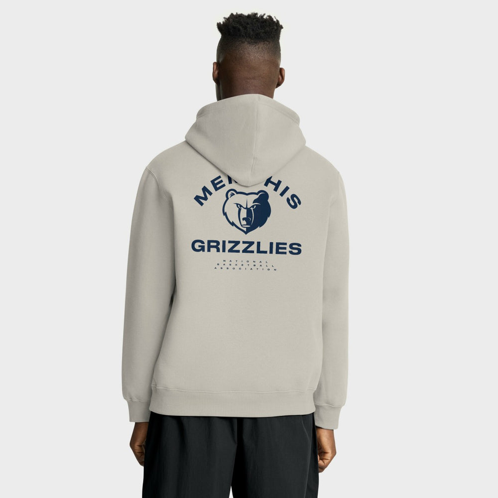 Off White Memphis Grizzlies Crossover Collection Blocked Shot Premium Pullover Hoodie | NBA