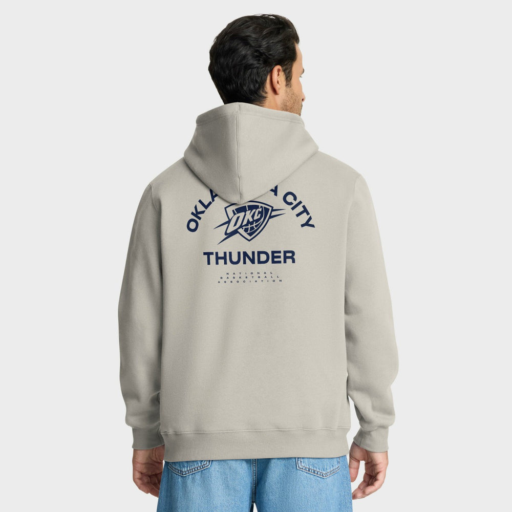 Off White Oklahoma City Thunder Crossover Collection Blocked Shot Premium Pullover Hoodie | NBA