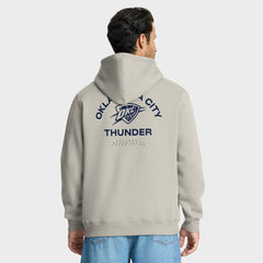Off White Oklahoma City Thunder Crossover Collection Blocked Shot Premium Pullover Hoodie | NBA