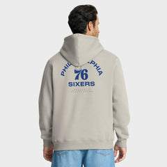 Off White Philadelphia 76ers Crossover Collection Blocked Shot Premium Pullover Hoodie | NBA