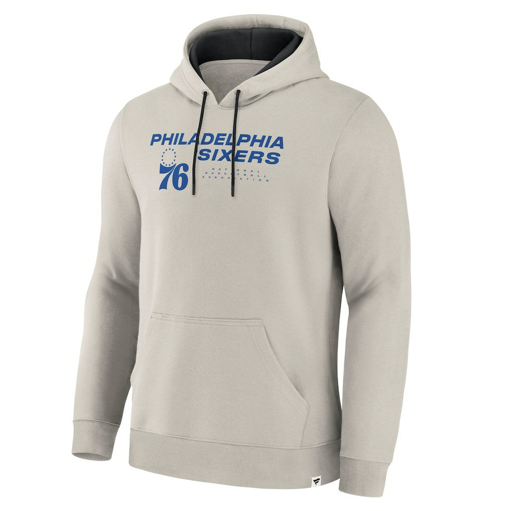 Off White Philadelphia 76ers Crossover Collection Blocked Shot Premium Pullover Hoodie | NBA