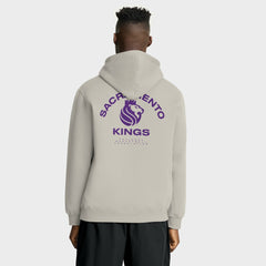 Off White Sacramento Kings Crossover Collection Blocked Shot Premium Pullover Hoodie | NBA