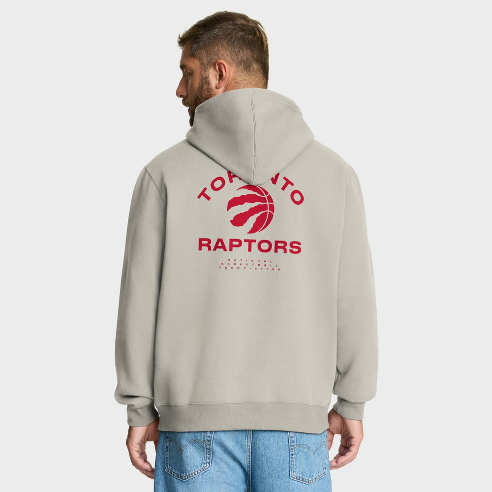 Off White Toronto Raptors Crossover Collection Blocked Shot Premium Pullover Hoodie | NBA
