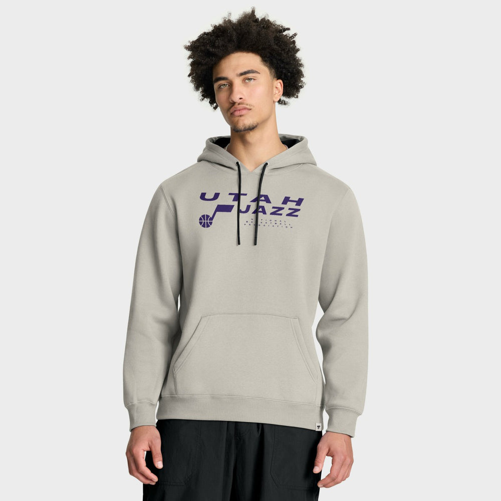 Off White Utah Jazz Crossover Collection Blocked Shot Premium Pullover Hoodie | NBA