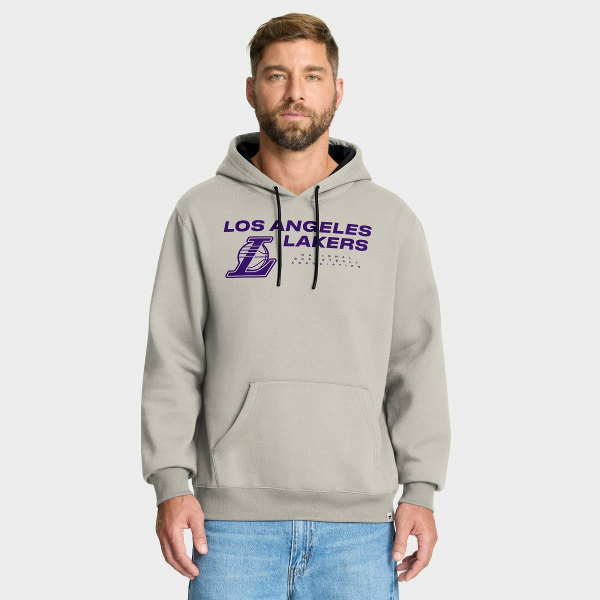 Off White Los Angeles Lakers Crossover Collection Blocked Shot Premium Pullover Hoodie | NBA