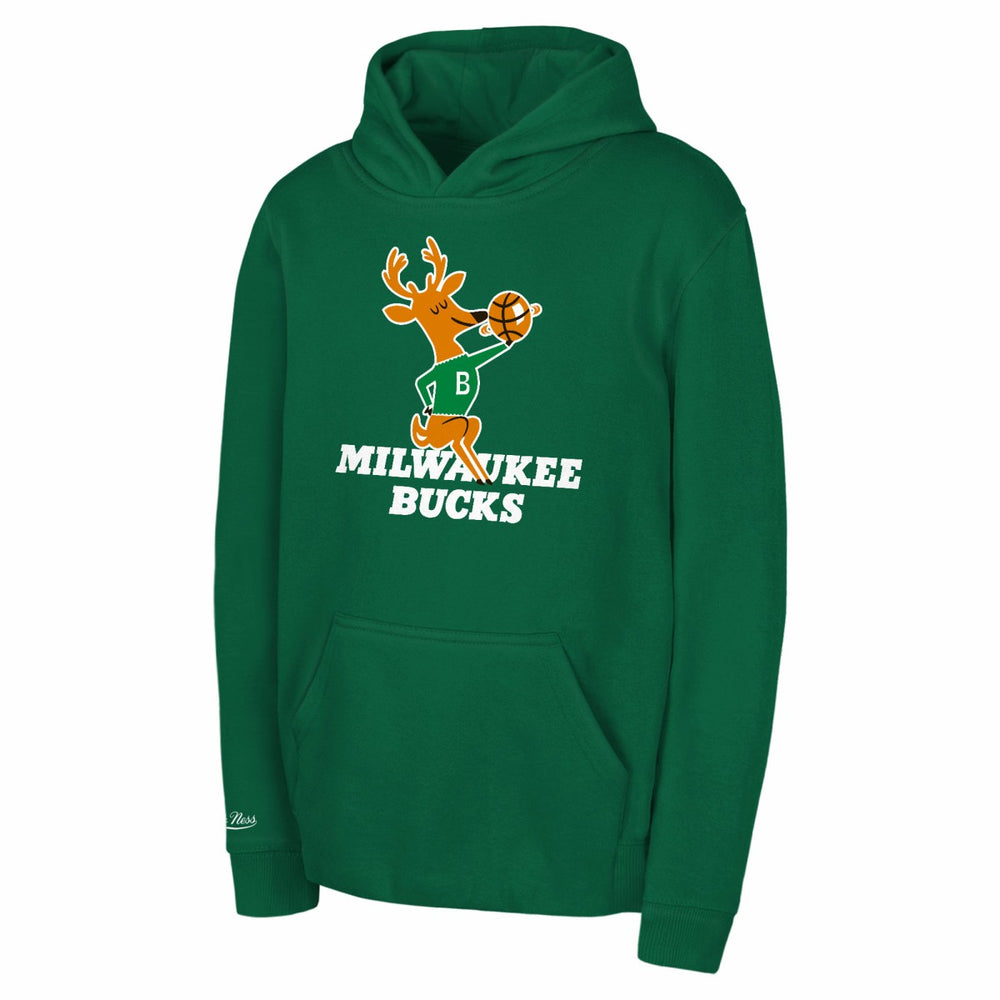 Green Milwaukee Bucks Preschool Retro Logo Pullover Hoodie | NBA
