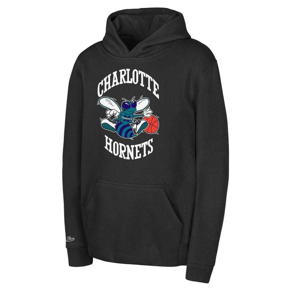 Black Charlotte Hornets Preschool Retro Logo Pullover Hoodie | NBA
