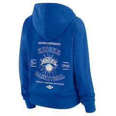 Royal New York Knicks WEAR by Erin Andrews Women's Vintage Full-Zip Raglan Hoodie | NBA