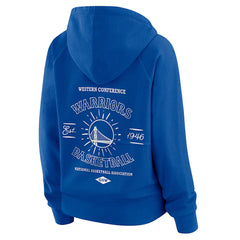Blue Golden State Warriors WEAR by Erin Andrews Women's Vintage Full-Zip Raglan Hoodie sale | NBA