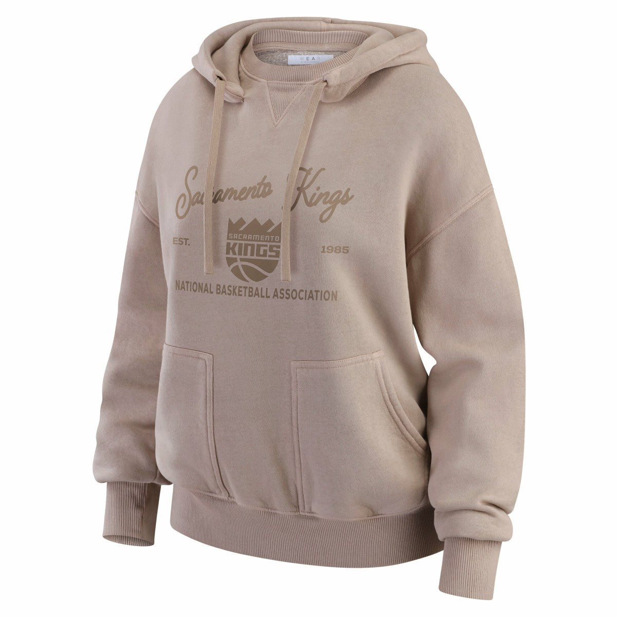 Tan Sacramento Kings WEAR by Erin Andrews Women's Washed Pullover Crewdie | NBA
